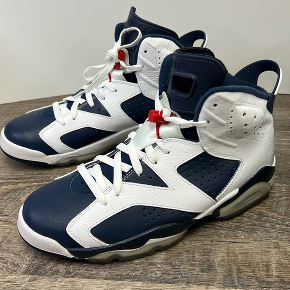 Air Jordan 6 Retro “Olympic” White Midnight Navy Varsity Red – Men’s Size 10 main image 12
